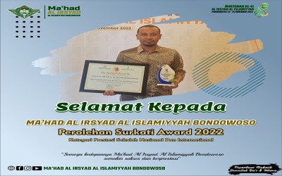 Ustad Faisol Gumblas : Syurkati Award 2022 Adalah Penghargaan Bagi Keluarga Besar Ma'had Al Irsyad Al Islamiyyah Bondowoso.